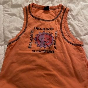 Urban outfitters, Orange cropped top, Large
